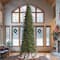 Glitzhome® 15ft Pre-Lit Green Slim Fir Artificial Christmas Tree, Multicolor LED Lights